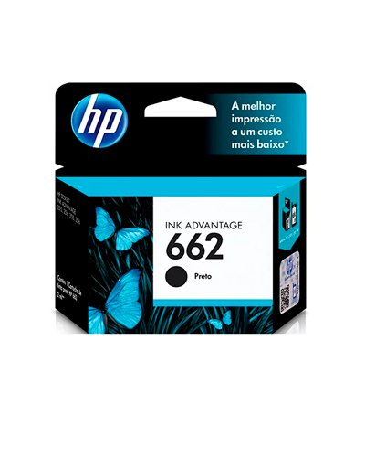 Cartucho HP 662 preto Original 2ml