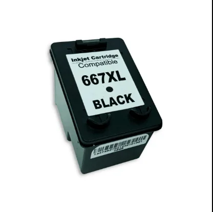 CARTUCHO DE TINTA HP COMPATIVEL 667XL PRETO -12ML