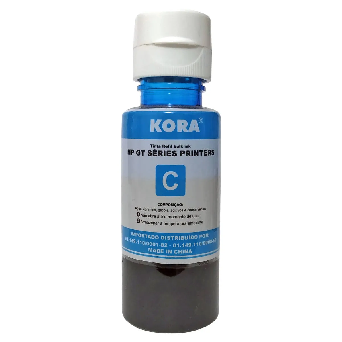 TINTA REFIL BULK INK KORA – HP GT SERIE CIANO – 70ML