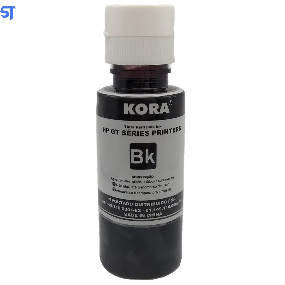 TINTA REFIL BULK INK KORA – HP GT SERIE PRETO – 90ML