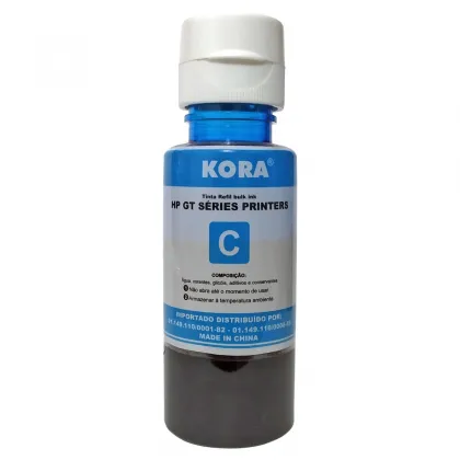 TINTA REFIL BULK INK KORA - HP GT SERIE CIANO - 70ML