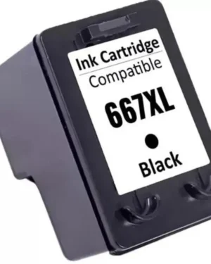 CARTUCHO DE TINTA COMPATÍVEL HP 667XL PRETO-ALTO RENDIMENTO E IMPRESSÃO DE QUALIDADE