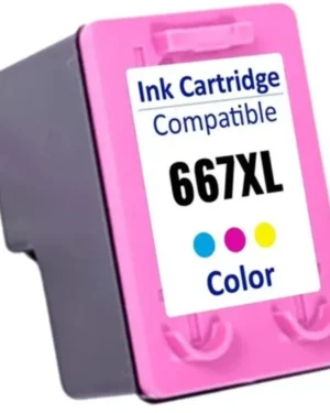 CARTUCHO DE TINTA COMPATÍVEL HP 667XL COLORIDO-ALTO RENDIMENTO E IMPRESSÃO DE QUALIDADE