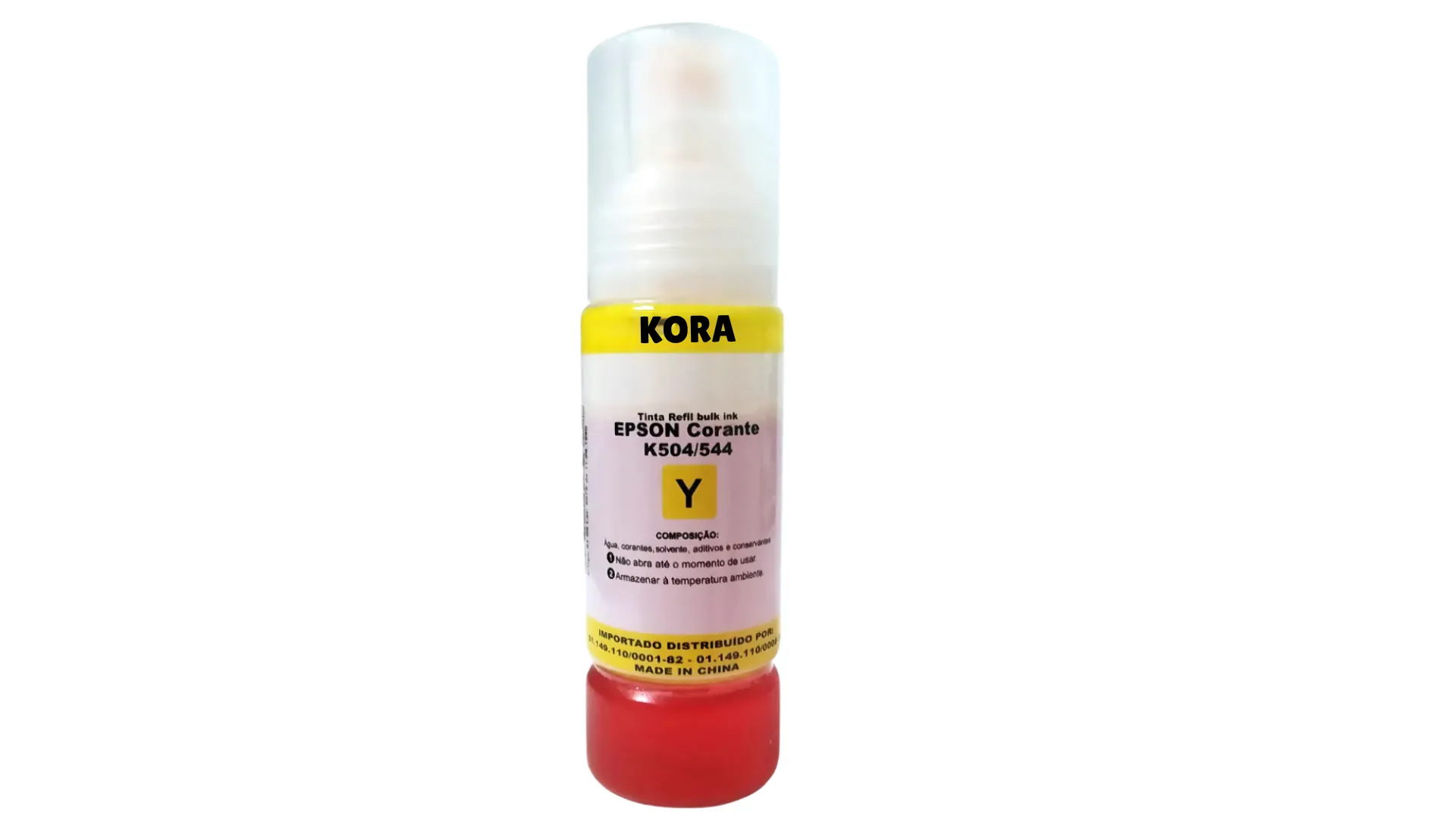 TINTA REFIL BULK INK KORA - HP GT SERIE AMARELO - 70ML